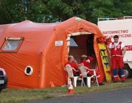 Ukraińska straż graniczna wybiera namioty Lubawy